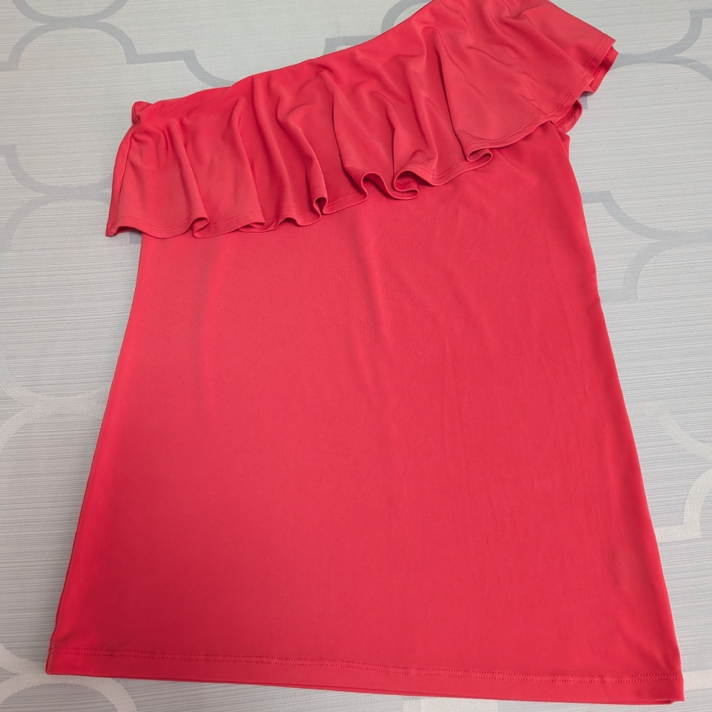 INC International Concepts One-Shoulder Coral Dress
